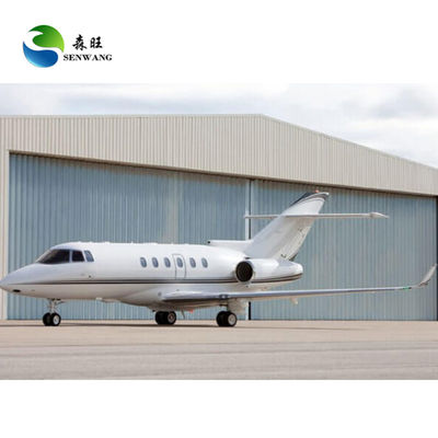 Prefabrykowany hangar samolotu z dachami ze stali falistej i zaprojektowany na zamówienie dla optymalnej struktury parkingu samolotu