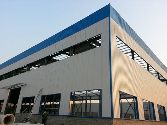 Certyfikowany ISO 9001 / CE prefabrykowany budynek stalowy o konstrukcji przemysłowej z niestandardową ramą metalową i lekkim cięciem spawaniem