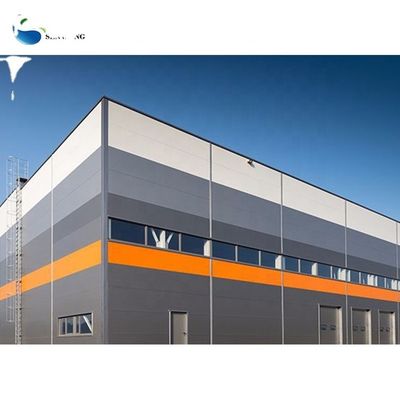 Dostosowany, ekonomiczny, duży magazyn z metalową ramą, przemysłowy, prefabrykowany budynek ze stalowej konstrukcji z oknami ze stopu aluminium
