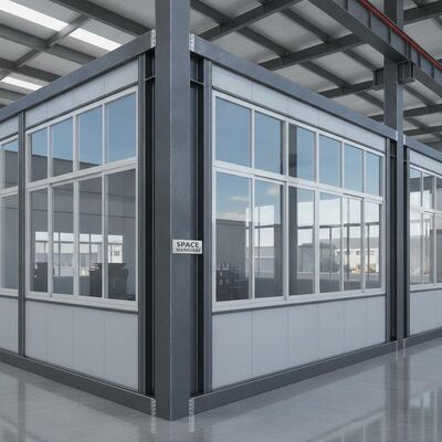 Konstrukcja stalowa okien ze stopu aluminium Magazyn Możliwość dostosowania długości przy użyciu metody spawania GMAW Idealny do zarządzania przestrzenią