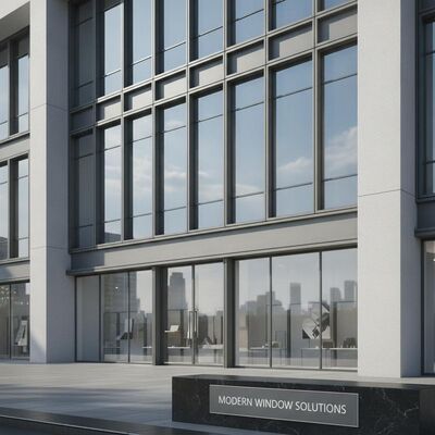 Nowoczesna i elegancka aluminiowa konstrukcja metalowa okna, idealne rozwiązanie dla rozwoju przestrzeni biurowych i handlowych
