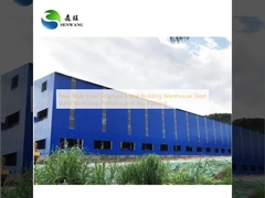 Nowoczesny stalowy budynek konstrukcji metalowej Magazyn Stalowa konstrukcja Warsztat Prefabrykowany Duży budynek